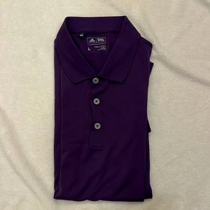 Men’s adidas dry-fit golf shirt in dark purple